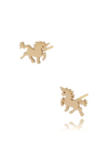 Kolczyki jednorożce złote Unicorn KSA0416