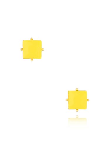 Kolczyki kwadratowe żółte Casaan KJO0026
