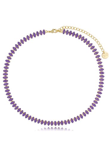 Naszyjnik z fioletowymi kryształkami Honestly NS0102