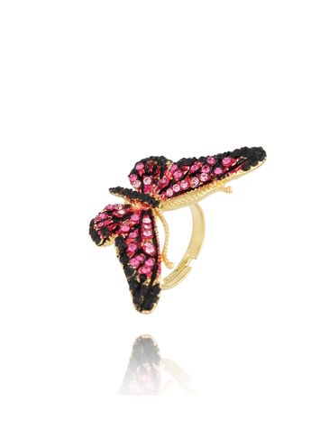 Pierścionek z kolorowym motylem Papillon III PPI0009