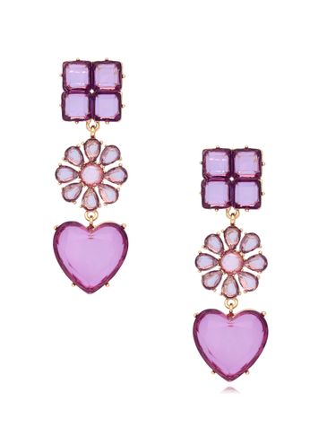 Kolczyki z fioletowymi kryształami Serenity KFF0247