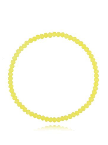 Bransoletka z żółtymi neonowymi kryształkami Luminous Crystal 3 mm BCY0256