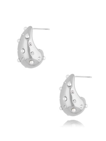 Kolczyki srebrne krople z perełkami Kylie KSA1593