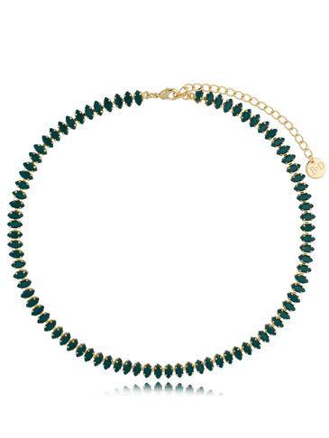 Naszyjnik z zielonymi kryształkami Honestly NS0101
