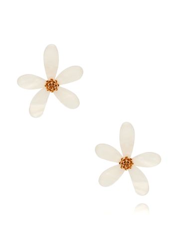 Kolczyki białe kwiatki Margherita KZA0316