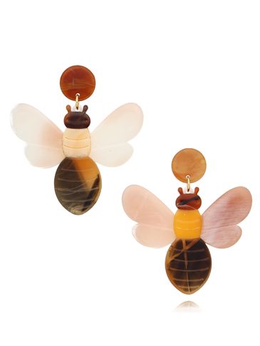 Kolczyki z pszczołami Beige Bee KZA0109