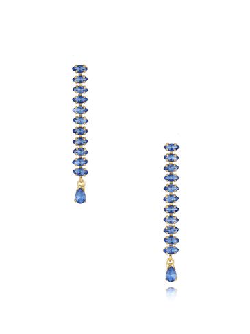 Kolczyki niebieskie z kryształkami Short Honestly  KSS1157