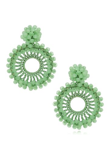 Kolczyki z kryształkami zielone Luminous KWE0018