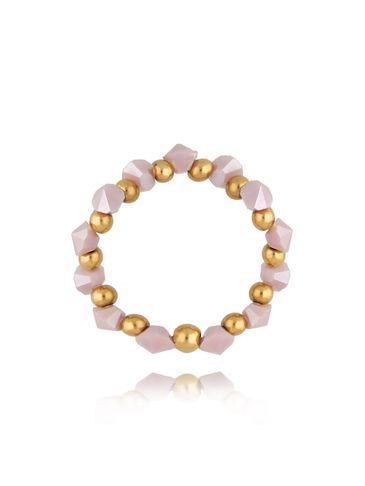 Pierścionek z różowymi kryształkami Stunning PSC0376