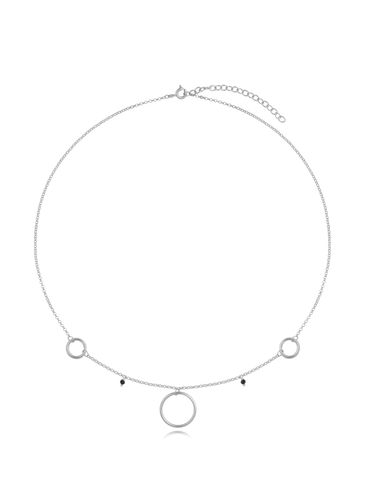 Naszyjnik srebrny z kółeczkami Dina NSE0141