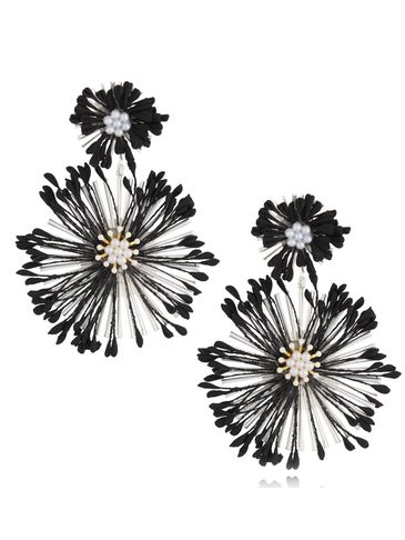 Kolczyki czarne z perełkami Bunga KSO0029