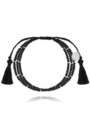 Bransoletka czarna z kryształkami Khalessi BSC1874