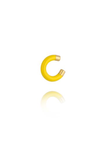 Nausznica z żółtą emalią mniejsza Enamel KSA0950