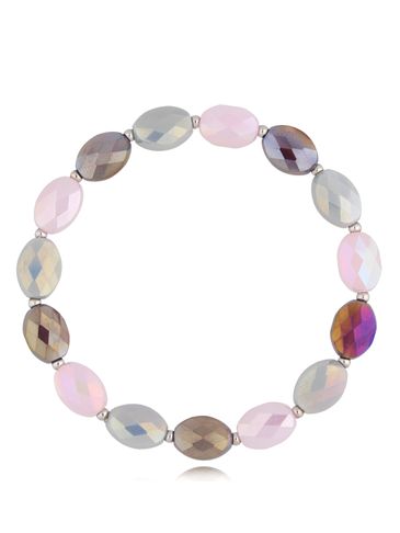 Bransoletka z szarymi i liliowymi kryształkami Togue BCY0217