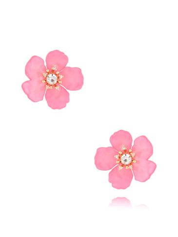 Kolczyki różowe kwiatki Seneghe KZA0305
