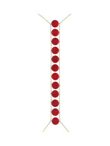 Naszyjnik na ciało czerwony body chain Trinidad NSA0816