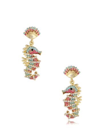 Kolczyki koniki morskie z kryształkami Miami KSS1096