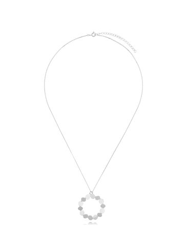 Naszyjnik srebrny z okrągłą zawieszką Marielle NSE0175