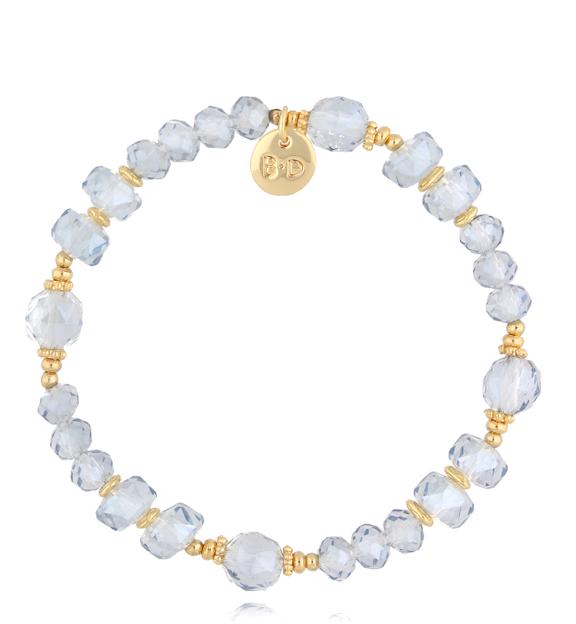 Bransoletka z błękitnymi kryształkami Clear Sky BCY0125