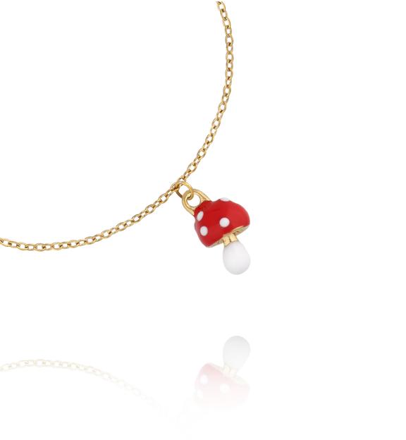 Bransoletka dla dziewczynki z zawieszką muchomorka BSY0562