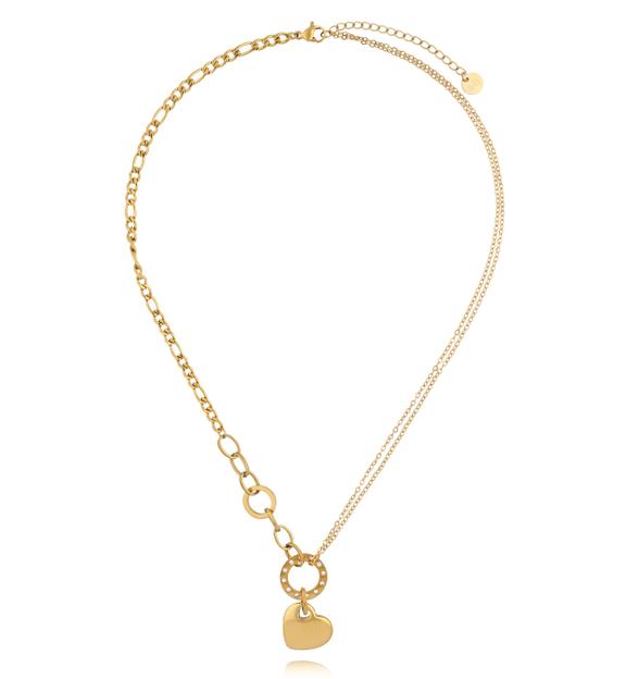 Naszyjnik z sercem w kolorze złota NSY0922