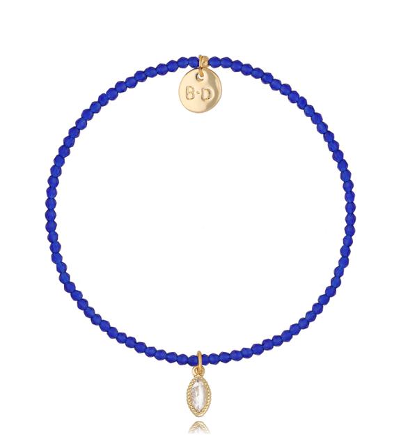 Bransoletka z granatowymi cyrkoniami i i zawieszką Lifestyle BTW1062