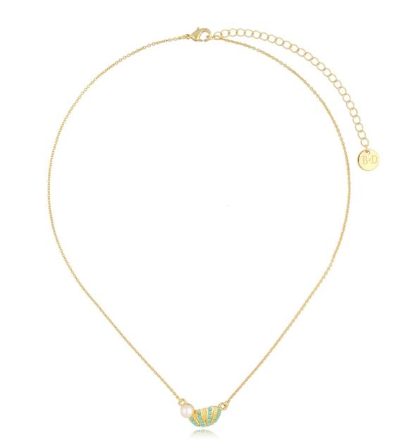 Naszyjnik z muszlą i perłą Oceano NS0301