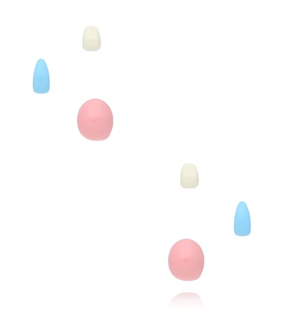 Zestaw kolczyków w pastelowych kolorach KMB0051