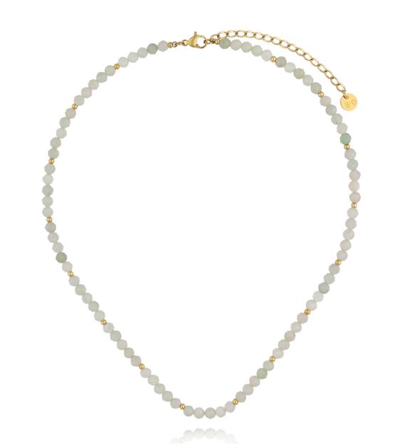 Naszyjnik z zielonymi jadeitami NPA1574