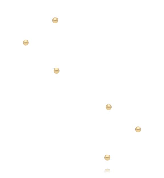 Zestaw minimalistycznych kolczyków kulek złoconych KMB0015