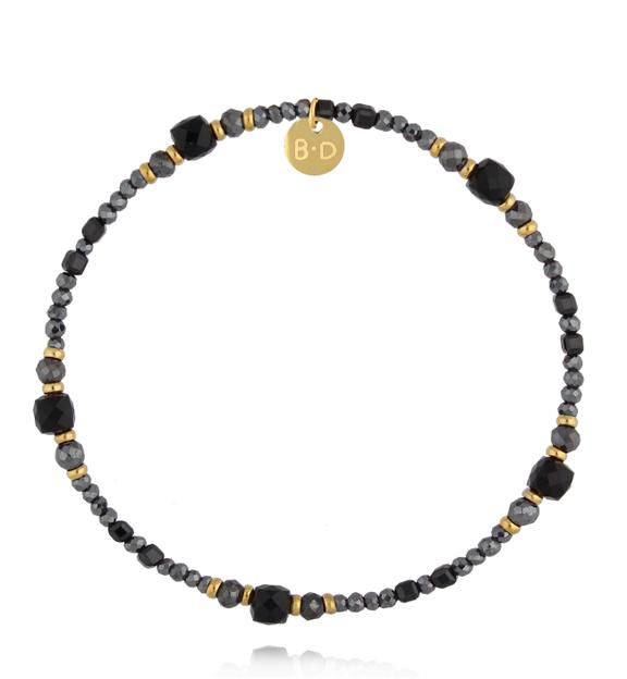 Bransoletka z turmalinami i hematytami BTW3245