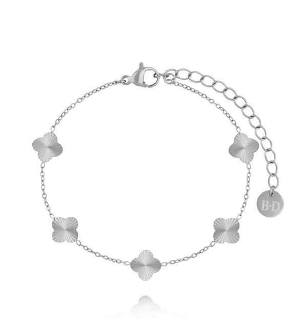 Bransoletka z motywem czterolistnych koniczynek BSY0601