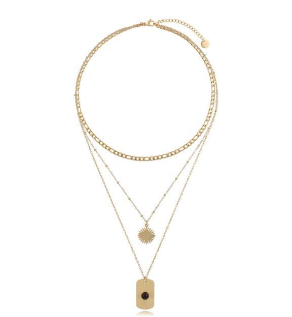 Naszyjnik kaskadowy ze słońcem Tess NSA0344