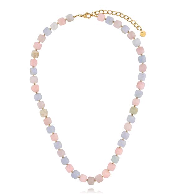 Naszyjnik pastelowy z morganitami NPA1582