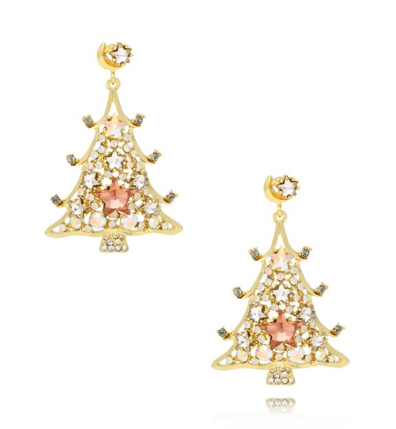 Kolczyki złote choinki Christmas Tree II KSS1745