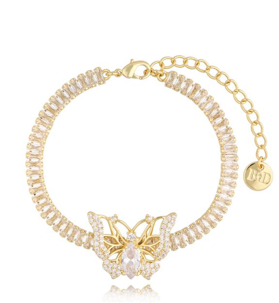Bransoletka złota z motylem Butterfly Lady BSS0119