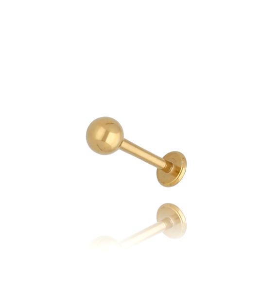 Kolczyk złoty z kulką Piercing KSA0576