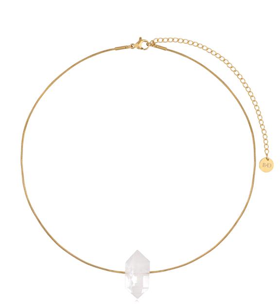 Naszyjnik z kryształem górskim Future NLB0191
