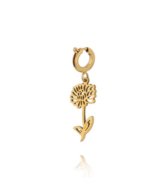Charms złoty kwiat CHA0224