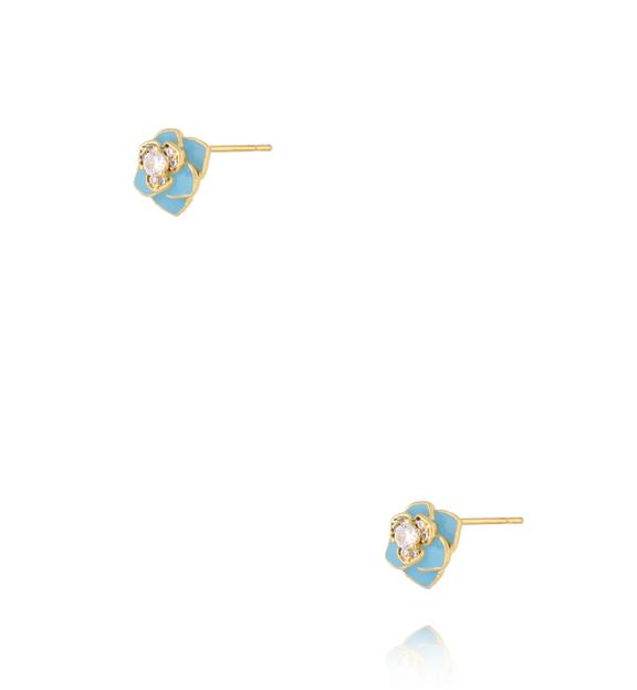 Zestaw trzech par kolczyków emaliowanych KMB0058