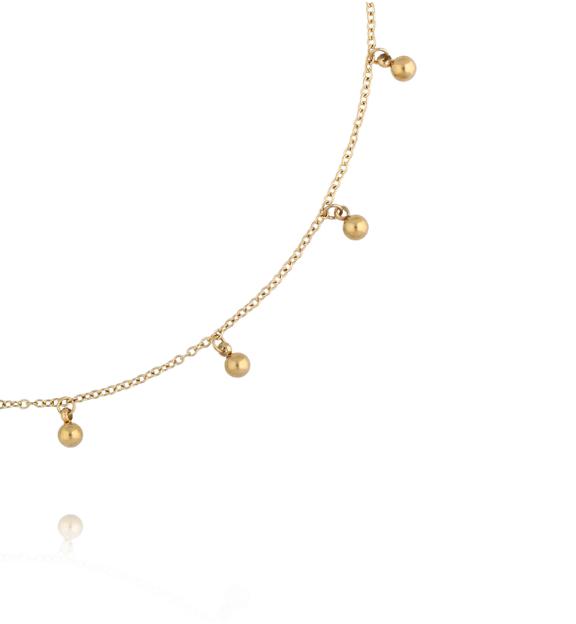 Naszyjnik z kuleczkami złoty NSY0611