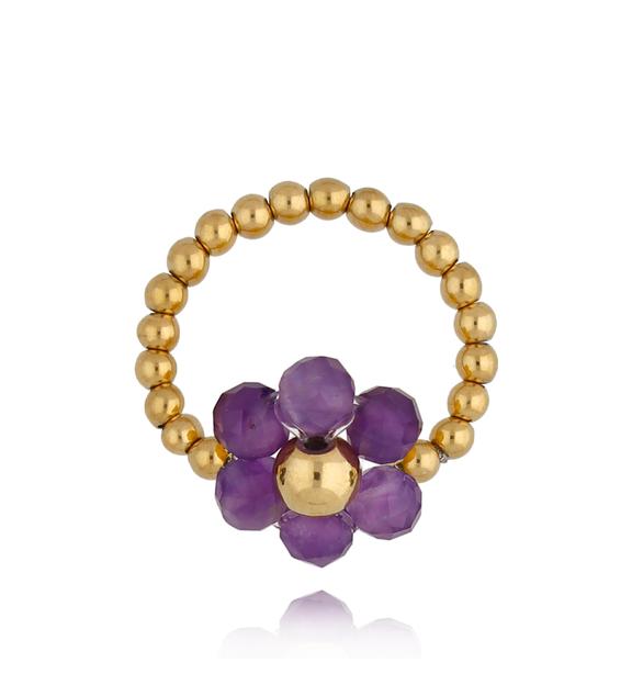 Pierścionek z ametystami Bouquet PSC0357