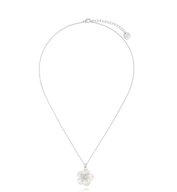 Naszyjnik srebrny z kwiatuszkiem Glam Charms NS0243