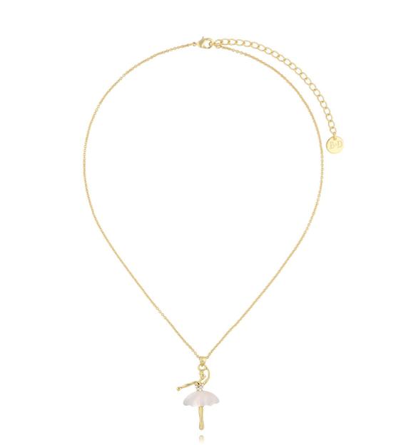 Naszyjnik złoty z baletnicą Glam Charms NS0249