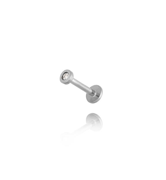 Kolczyk srebrny z cyrkonią Piercing KSA0737
