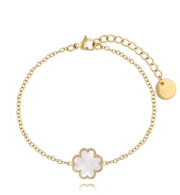 Bransoletka z koniczynką z masą perłową Clover Spirit BSA0656