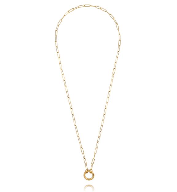 Naszyjnik złoty łańcuch z okrągłym zapięciem – baza do zawieszek NEA0042