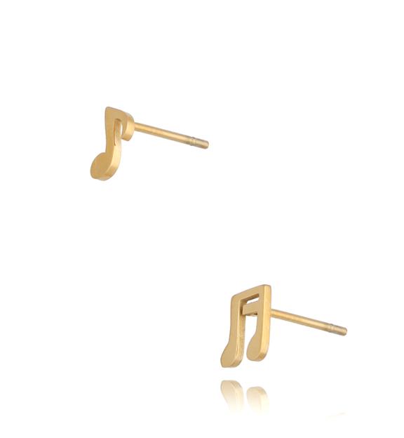 Kolczyki złote nutki Music KSA0503