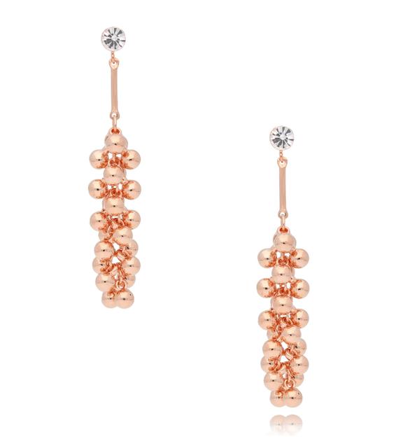 Kolczyki różowe złoto z kulkami Pinamar KRG0980