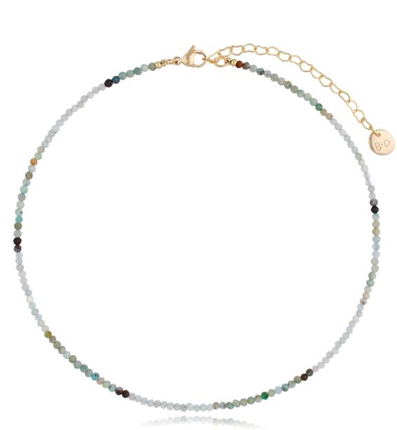 Naszyjnik z amazonitami i agatami Basic NTW0585